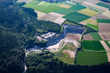 Vue aérienne de Gravière Rißegg à le quartier Rißegg in Biberach an der Riß dans le département Bade-Wurtemberg, Allemagne
