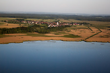 Vue aérienne de Quartier de Kappel à Alleshausen à Oggelshausen dans le département Bade-Wurtemberg, Allemagne