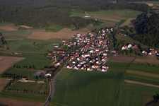 Vue aérienne de (Danube) à le quartier Granheim in Ehingen dans le département Bade-Wurtemberg, Allemagne