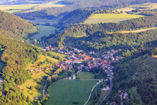 Vue aérienne de Quartier Buttenhausen in Münsingen dans le département Bade-Wurtemberg, Allemagne