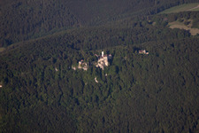 Vue aérienne de Château Lichtenstein à le quartier Honau in Lichtenstein dans le département Bade-Wurtemberg, Allemagne