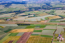 Vue aérienne de Aérodrome de vol à voile à le quartier Poltringen in Ammerbuch dans le département Bade-Wurtemberg, Allemagne