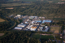 Vue aérienne de Drusenheim dans le département Bas Rhin, France