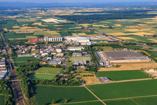 Vue aérienne de Centre logistique ALDI-Süd Mahlberg à le quartier Orschweier in Mahlberg dans le département Bade-Wurtemberg, Allemagne