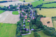Vue oblique de Hartmannshain dans le département Hesse, Allemagne