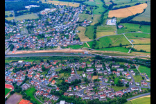 Vue aérienne de Neuhof dans le département Hesse, Allemagne