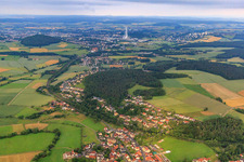Vue aérienne de De l'est à Fulda dans le département Hesse, Allemagne