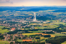 Vue aérienne de De l'est à Fulda dans le département Hesse, Allemagne