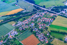 Vue aérienne de Götzenhof dans le département Hesse, Allemagne