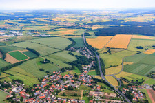 Vue aérienne de Maberzell à Fulda dans le département Hesse, Allemagne