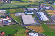 Vue oblique de Besges, zone industrielle à Fulda dans le département Hesse, Allemagne
