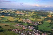 Vue oblique de Hosenfeld dans le département Hesse, Allemagne