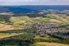 Vue aérienne de Quartier Eckardroth in Bad Soden-Salmünster dans le département Hesse, Allemagne