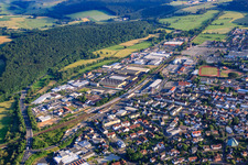 Vue aérienne de Wächtersbach dans le département Hesse, Allemagne
