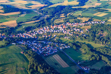 Vue aérienne de Rinderbügen dans le département Hesse, Allemagne