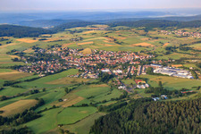 Vue aérienne de Sinntal dans le département Hesse, Allemagne