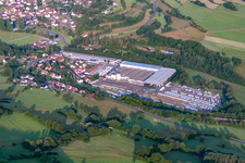 Vue aérienne de Knaus Tabbert à le quartier Mottgers in Sinntal dans le département Hesse, Allemagne