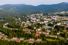 Vue aérienne de Caserne militaire de la Bundeswehr Wildflecken à Neuwildflecken à Wildflecken dans le département Bavière, Allemagne