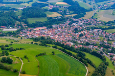 Vue aérienne de (Coupe d'eau) à Poppenhausen dans le département Hesse, Allemagne