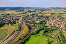 Photographie aérienne de Neuhof dans le département Hesse, Allemagne