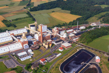 K+S Kali à Neuhof dans le département Hesse, Allemagne d'en haut