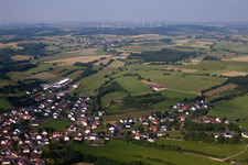 Vue aérienne de Quartier Hauswurz in Neuhof dans le département Hesse, Allemagne