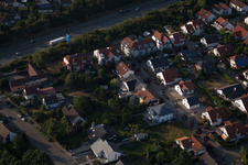 Vue aérienne de Martinsring à le quartier Dannstadt in Dannstadt-Schauernheim dans le département Rhénanie-Palatinat, Allemagne
