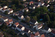 Quartier Dannstadt in Dannstadt-Schauernheim dans le département Rhénanie-Palatinat, Allemagne vu d'un drone