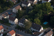 Quartier Dannstadt in Dannstadt-Schauernheim dans le département Rhénanie-Palatinat, Allemagne d'en haut