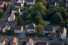 Quartier Dannstadt in Dannstadt-Schauernheim dans le département Rhénanie-Palatinat, Allemagne depuis l'avion