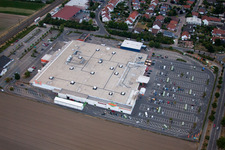 Vue aérienne de Globe à le quartier Bobenheim in Bobenheim-Roxheim dans le département Rhénanie-Palatinat, Allemagne