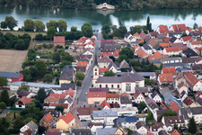 Photographie aérienne de Vue sur la ville depuis le centre-ville à le quartier Roxheim in Bobenheim-Roxheim dans le département Rhénanie-Palatinat, Allemagne