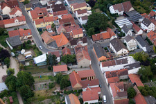 Quartier Bobenheim in Bobenheim-Roxheim dans le département Rhénanie-Palatinat, Allemagne d'en haut
