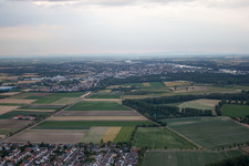 Worms dans le département Rhénanie-Palatinat, Allemagne vue d'en haut