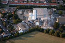 Vue aérienne de Aliments surgelés Rheintal (Frosta AG) à le quartier Roxheim in Bobenheim-Roxheim dans le département Rhénanie-Palatinat, Allemagne