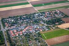 Vue aérienne de Rue Lambsheimer à Frankenthal dans le département Rhénanie-Palatinat, Allemagne