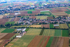 Vue aérienne de Rödersheim à Rödersheim-Gronau dans le département Rhénanie-Palatinat, Allemagne