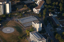 Quartier Oggersheim in Ludwigshafen am Rhein dans le département Rhénanie-Palatinat, Allemagne depuis l'avion