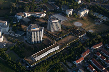 Vue aérienne de Clinique BG à le quartier Oggersheim in Ludwigshafen am Rhein dans le département Rhénanie-Palatinat, Allemagne