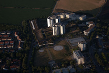 Quartier Oggersheim in Ludwigshafen am Rhein dans le département Rhénanie-Palatinat, Allemagne d'en haut
