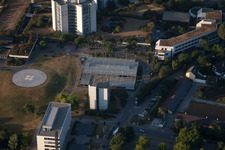 Vue d'oiseau de Quartier Oggersheim in Ludwigshafen am Rhein dans le département Rhénanie-Palatinat, Allemagne