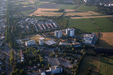 Vue oblique de Quartier Oggersheim in Ludwigshafen am Rhein dans le département Rhénanie-Palatinat, Allemagne