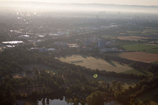 Quartier Oggersheim in Ludwigshafen am Rhein dans le département Rhénanie-Palatinat, Allemagne vue d'en haut