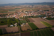 Quartier Dannstadt in Dannstadt-Schauernheim dans le département Rhénanie-Palatinat, Allemagne d'en haut