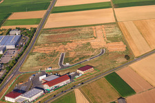 Vue aérienne de Fouilles archéologiques dans la nouvelle zone commerciale NW à le quartier Herxheim in Herxheim bei Landau dans le département Rhénanie-Palatinat, Allemagne