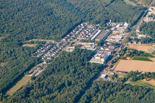 Quartier Silberstreifen in Rheinstetten dans le département Bade-Wurtemberg, Allemagne d'en haut