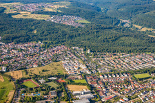 Quartier Reichenbach in Waldbronn dans le département Bade-Wurtemberg, Allemagne d'en haut