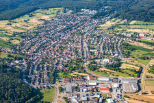 Quartier Langensteinbach in Karlsbad dans le département Bade-Wurtemberg, Allemagne d'en haut