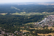 Vue aérienne de Quartier Ramtel in Leonberg dans le département Bade-Wurtemberg, Allemagne