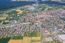 Vue aérienne de Rue Leonberger à Rutesheim dans le département Bade-Wurtemberg, Allemagne